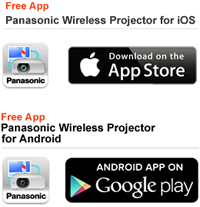 WiFi integrato per trasmissione immagini da computer WindowsXP,
Windows Vista, Windows7, Mac OS X v10.6 o 10.7 oppure da dispositivi
mobile iOS (iPhone, iPad, iPod) e Android